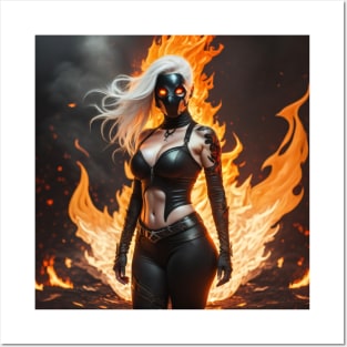 Fire girl Posters and Art